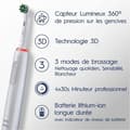 Miniatyrbild 5 av 6: ORAL-B Pro 3 eltandborste - 3 borsthuvuden ingår - vit - sladdlös