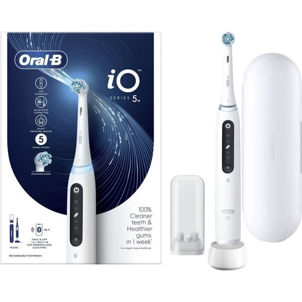 Tandbørster - ORAL-B - iO5n Quite - Hvid + Rejsetui - Elektrisk