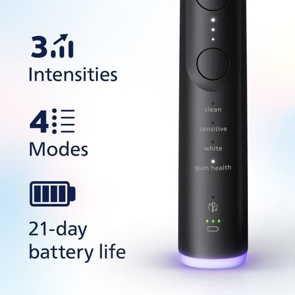 Hammasharja - PHILIPS - HX7429/02 - Sonicare - Kaksoiskahvainen sarja 7100 - Valkoinen ja musta - Sähköinen