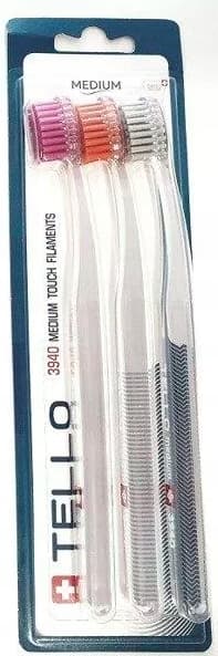 TELLO tandborste 3940 Medium 3 st.