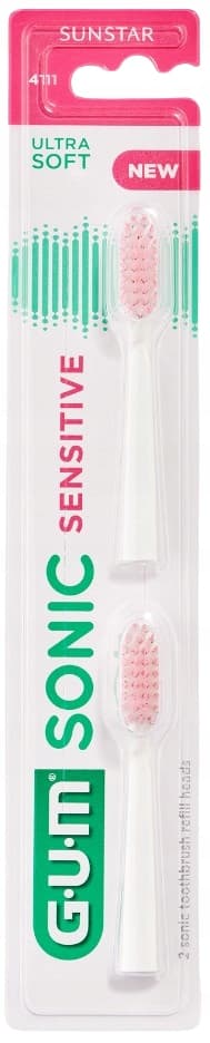 SUNSTAR GUM SONIC Sensitive tandborsthuvuden 2 st