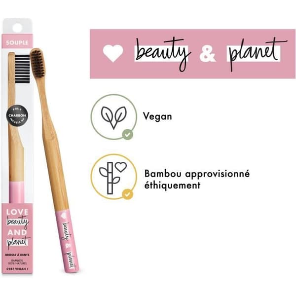 LOVE BEAUTY AND PLANET mjuk bambu tandborste - x 1