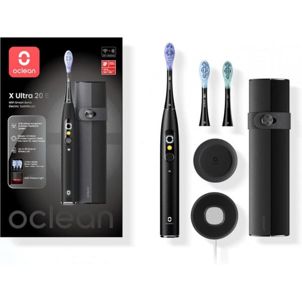Oclean X Ultra 20 S elektrisk tandborste, svart