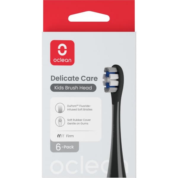 Oclean Delicate Care Kids borsthuvuden, 2 st, svart