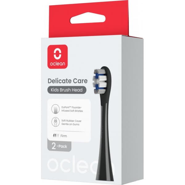 Oclean Delicate Care Kids borsthuvuden, 2 st, svart