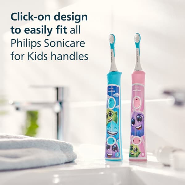 Philips Sonicare For Kids vaihtoharjat 3+-vuotiaille lapsille, 2 kpl, HX6032/90