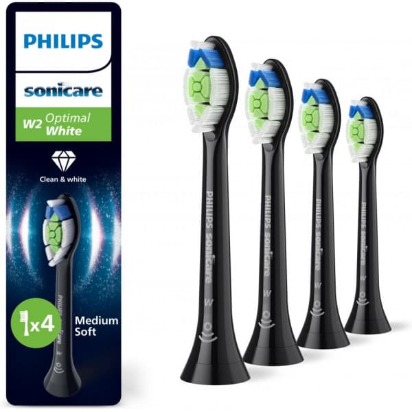 Philips Sonicare W2 Optimal White ersättningsborstar, 4 st, HX6064/88