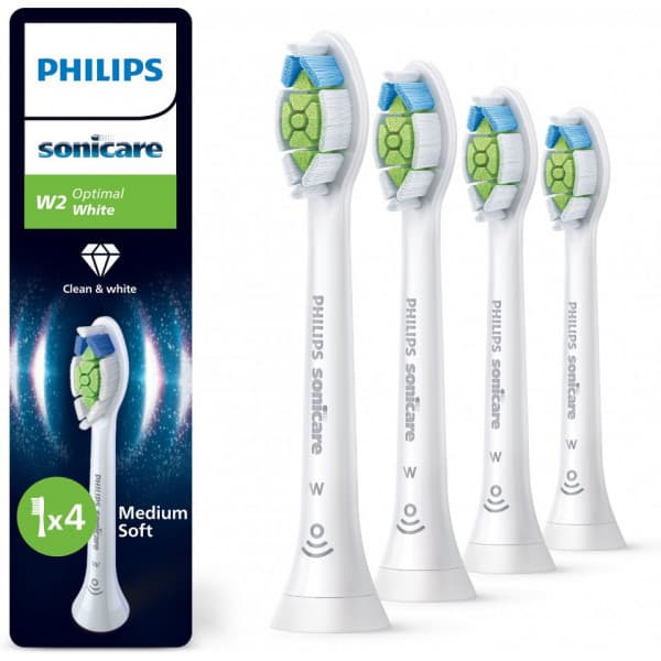 Philips Sonicare W2 Optimal White utbytesborstar, 4 st, HX6064/87