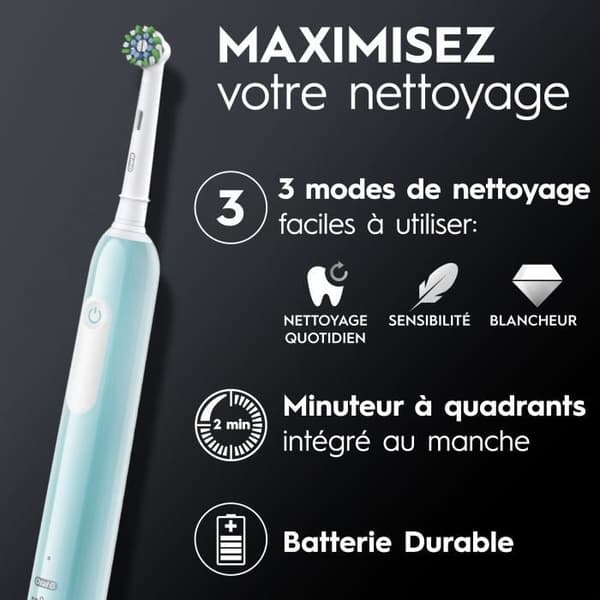 Eltandborste - ORAL-B Pro 1 - Sensitive Clean - Blå