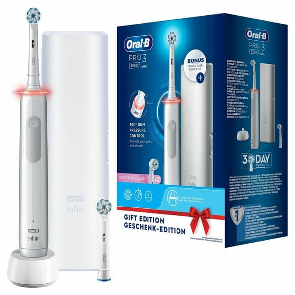 Elektrisk tandbørste Oral-B 3500 Hvid (1)