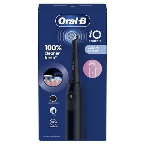 Oral-B iO 2 Elektrisk Tandborste Svart med Mikrovibrationer och Rund Huvud