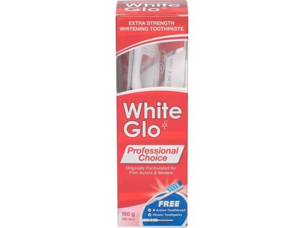 White Glo Professional Choice tannkrem 100 ml + tannbørste
