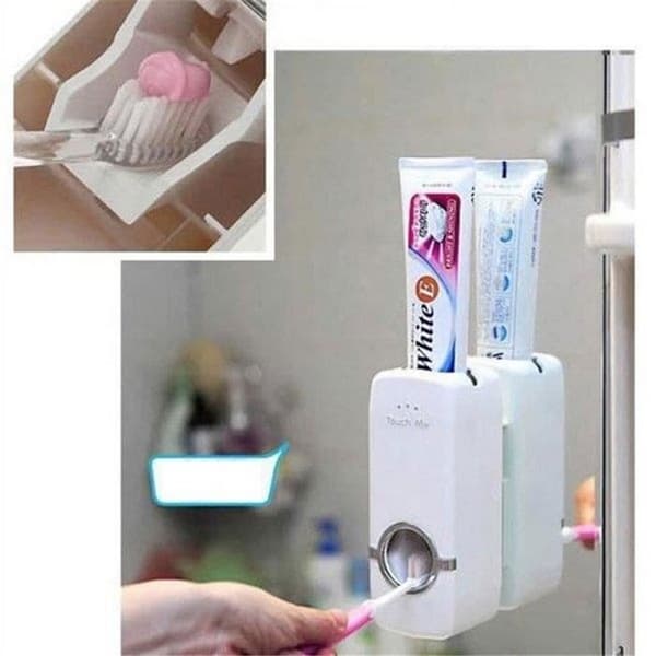 Automatisk tandkrämsdispenser & stödhållare