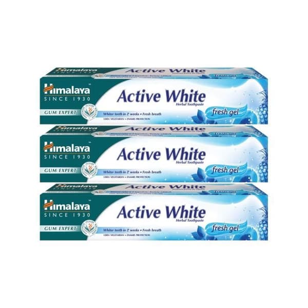 Tandkräm - Himalaya - Active White Fresh Gel - 75ml - Vegan - Paket om 3