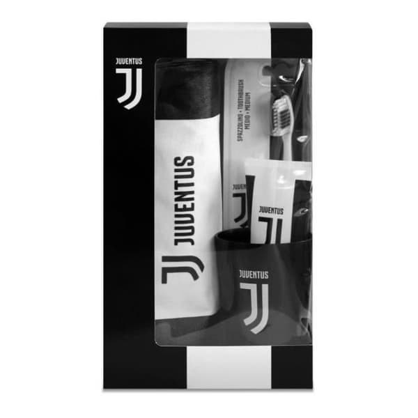 Presentset - JUVENTUS - Tandkräm 75 ml - Tandborste - Mugg - Resväska