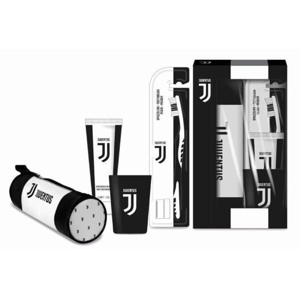 Presentset - JUVENTUS - Tandkräm 75 ml - Tandborste - Mugg - Resväska