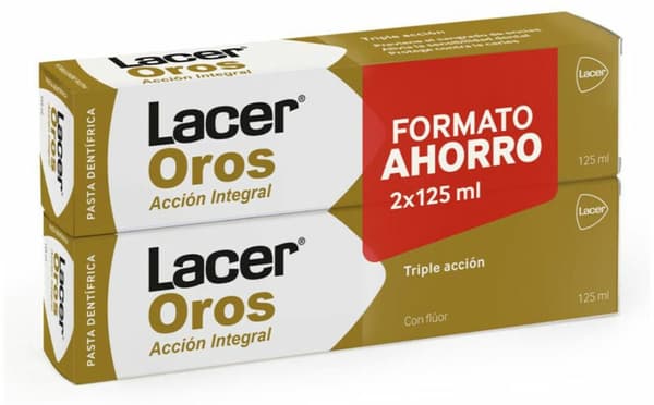 Triple Action Toothpaste Lacer Oro 2 x 125 ml (2 Pieces)