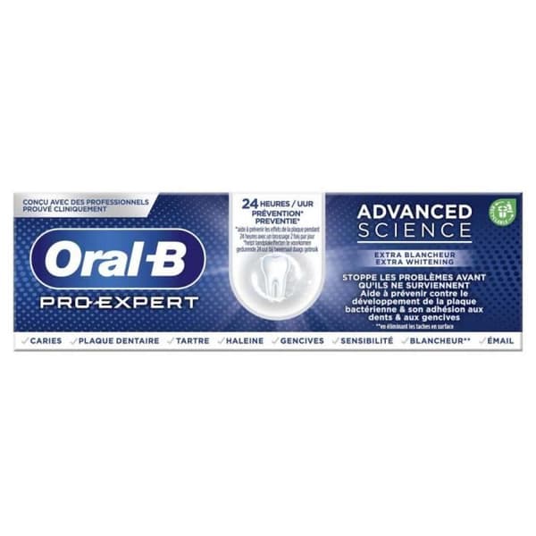Tandkräm - Oral-B - Pro Expert Advanced Science - 75ml - Extra Vitnande - Skydd 24h