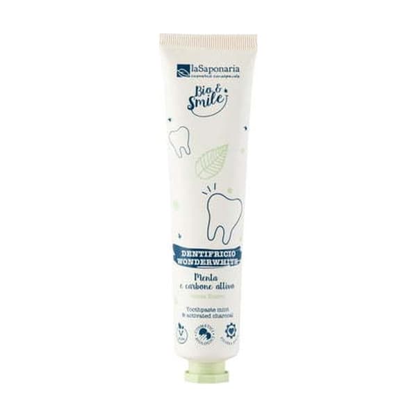 LA SAPONARIA - Vitryssande tandkräm med mint och kol WonderWhite 75 ml kräm