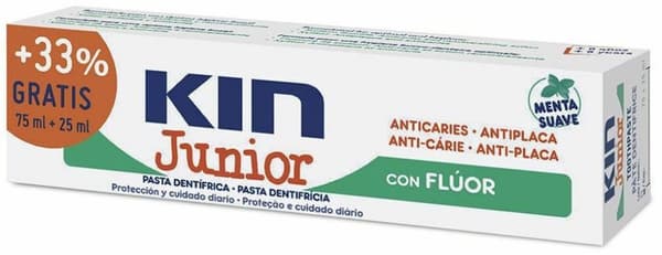Toothpaste Kin Kin Junior Mint Anti-caries 25 ml (100 ml) | CDON