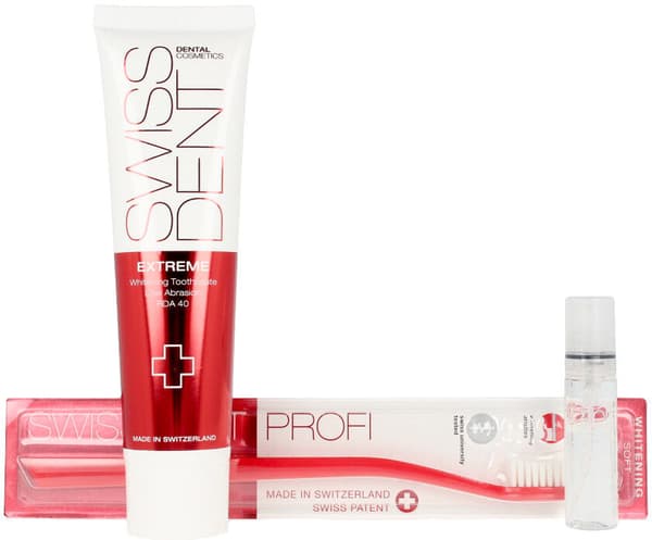 Toothpaste Set with Toothbrush Swissdent 4 Pieces
