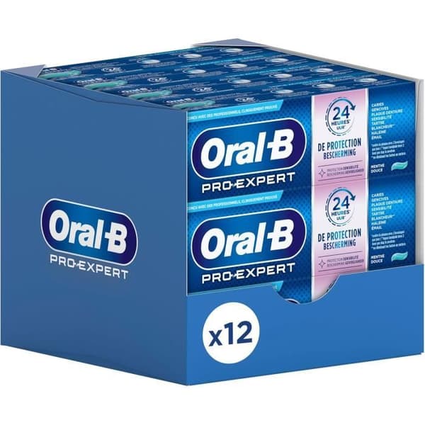 Tandkräm - Oral-B - Pro-Expert - Känsliga Tänder - Paket om 12 x 75 ml - Skydd i 24 timmar