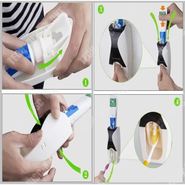 TD® TD® Automatisk tandkrämskit Tandkrämsdispenser Hygienbadrumstillbehör Daglig tandborsthållare