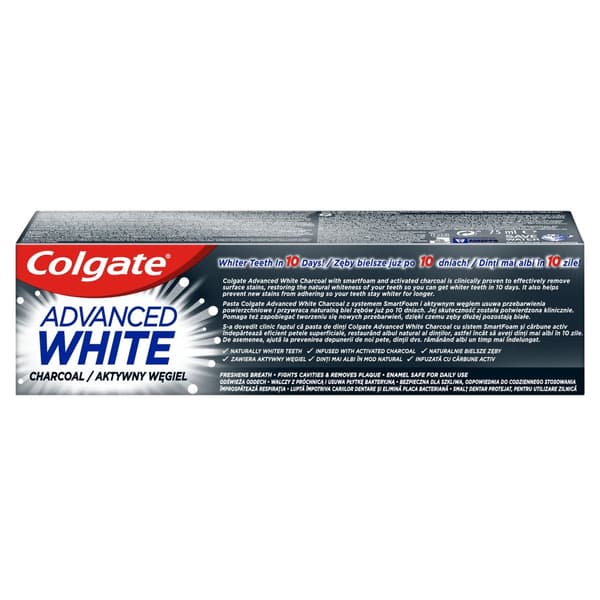 COLGATE ADVANCED WHITE Tandkräm med träkol 75 ml