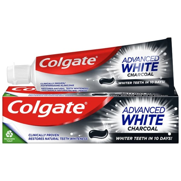 COLGATE ADVANCED WHITE Tandkräm med träkol 75 ml