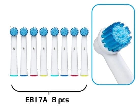 8 Pack-hammasharjapäät Oral-B -yhteensopiva-E17A