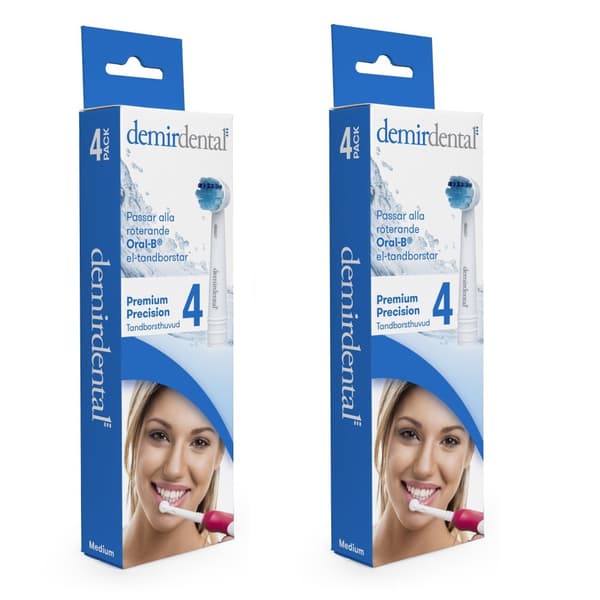 Demirdental Premium Precision Tandbørstehoved 8-pack