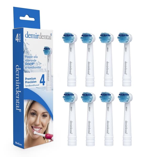 Demirdental Premium Precision Tandborsthuvuden 8-pack