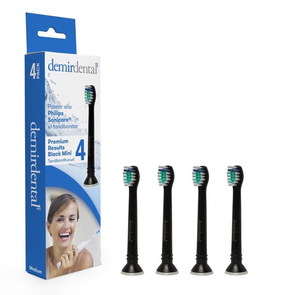 Demirdental Premium Results Black Mini Tandborsthuvud 4-pack