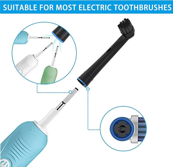 INF Udskiftningstandbørstehoveder med 4 pakker EB-SB17A - Kompatibel med Oral-B DB 400 for effektiv tandrensning SortDB400, DB450, D12, D16, D20, D29,