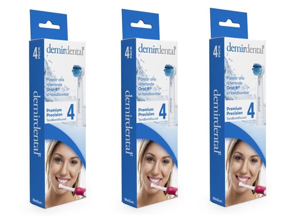Demirdental Premium Precision Hammasharjanpäät 12-pack