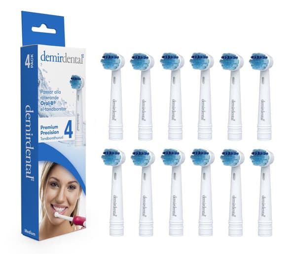 Demirdental Premium Precision Tandborsthuvuden 12-pack