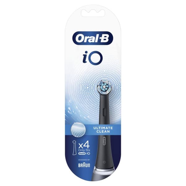 Oral-B iO Ultimate Clean børstehoveder 4 stykker sort