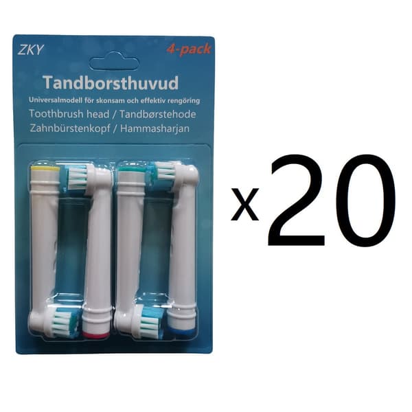 80-pack Oral-B Kompatibla Tandborsthuvuden