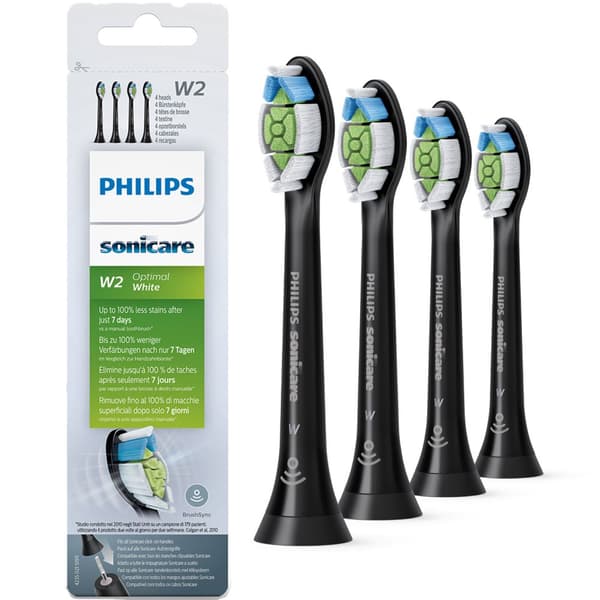 Harjaspää Sonicare W2 Optimal 4kpl Musta HX6064/11