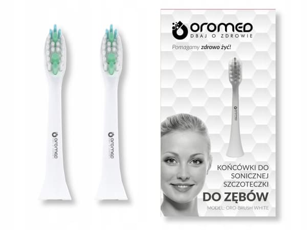 Oromed ORO-BRUSH valkoiset sonic-hammasharjan päät, 2 kpl