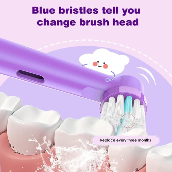 Lasten vaihtopäät, jotka yhteensopivat Braun Oral B Kids sähköhammasharjan kanssa, erittäin pehmeät harjakset vaihtohammasharjan päät 4 kpl