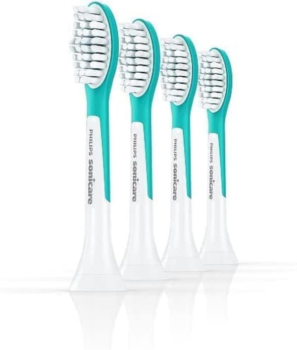 Philips Sonicare for Kids alkuperäiset kompaktit Sonic-hammasharjaspäät - 4 kpl pakkaus sinisenä (malli HX6044/33)