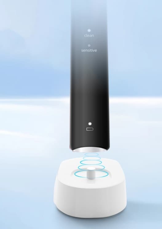 Kompatibel med Philips HX2-seriens opladningsbase + opladningshoved + sæt med 4 børstehoveder (velegnet til hx2471/hx2421 osv.)