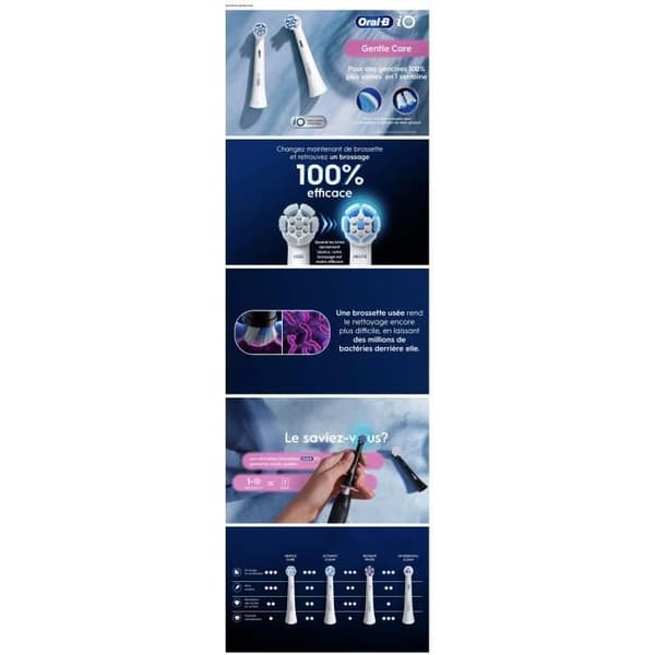 Tandborstpåfyllningar - ORAL B - iO - x4 Gentle White Care