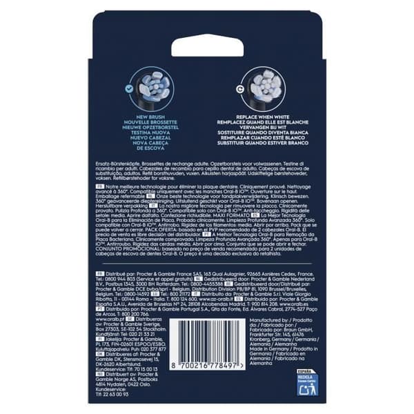 ORAL-B iO Refills Ultimate Clean Tandborstehuvuden - 8-pack - Svart