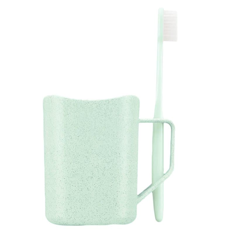 Krus med Holder for Tannbørster, Grønn