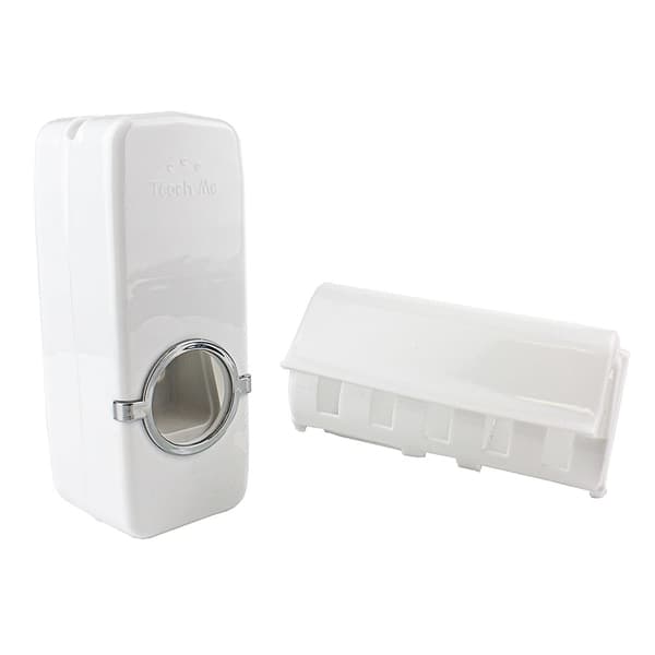 Tannkrem-dispenser med tannbørsteholder