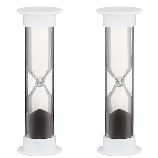 MHB Kids Timglas Vit med Svart sand 2-pack