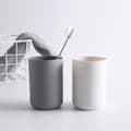 Miniatyrbillede 3 af 4: 2 stykker tandbørstekop, badeværelse tandbørsteholder, plastikkop 300ml (hvid og grå)