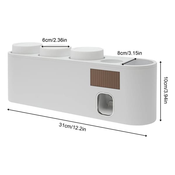 Intelligent UV Tandbørsteholder, Automatisk Tandpastapresser, Stort Kapacitetsdesign,HVID